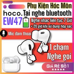 [pin trâu 7H]  Tai nghe bluetooth hoco EW47 2 bên, có đàm thoại, nút cảm ứng