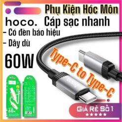 Cáp sạc nhanh hôc X117 Star 60W Type-C đến Type-C có truyền dữ liệu