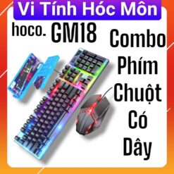 Combo Bàn phím và chuột có dây hoco GM18 có đèn led