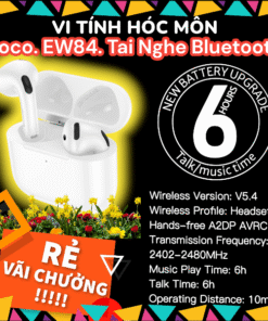 Tai Nghe Không Dây EW84 V5.4 | Pin 6h | Bluetooth Hoco Chính Hãng | Thiết Kế Nhét Tai | Âm Thanh Êm Ái | Vi Tính Hóc Môn