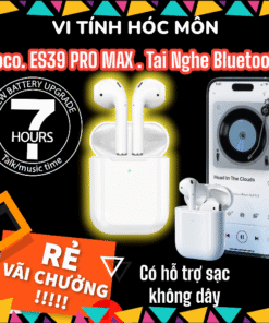 Tai nghe Bluetooth Hoco ES39 Promax | Âm thanh Hi-Fi, bass mạnh | ANC & Transparency Mode | Pin bền cho cả ngày | Micro lọc ồn cho cuộc gọi rõ ràng | Kết nối ổn định Bluetooth 5.x | Vi Tính Hóc Môn