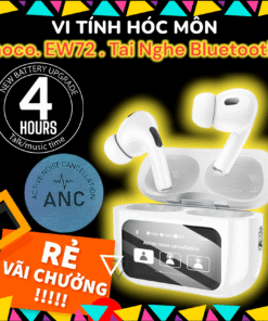 Hoco EW72 Tai nghe Bluetooth màn hình cảm ứng | Tai nghe chống ồn ANC | Âm thanh chất lượng cao | Pin dung lượng lớn nghe nhạc cả ngày | Phụ kiện chính hãng Hoco | Tai nghe không dây giá tốt | Vi Tính Hóc Môn