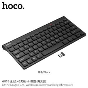Bàn Phím Mini Không Dây Hoco GM70 Dragon Kết Nối Ổn Định Thiết Kế Nhỏ Gọn | Vi Tính Hóc Môn