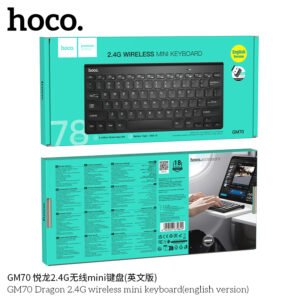 Bàn Phím Mini Không Dây Hoco GM70 Dragon Kết Nối Ổn Định Thiết Kế Nhỏ Gọn | Vi Tính Hóc Môn