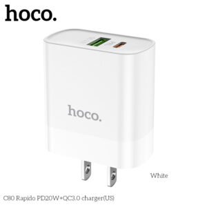 cốc sạc nhanh Hoco C80 PD20W QC3.0