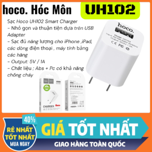 Củ Sạc Hoco UH102 1A Chính Hãng – Sạc Ổn Định 5V An Toàn Cho iPhone, Android 2026