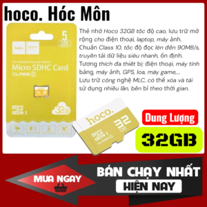 Thẻ Nhớ HOCO 32GB Tốc Độ Cao 90MB/s – Class 10 Chính Hãng Giá Rẻ 2026