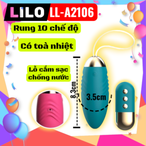 Trứng Rung Không Dây Lilo 10 Chế Độ Sưởi Ấm 42°C Điều Khiển Từ Xa Cao Cấp | Vi Tính Hóc Môn
